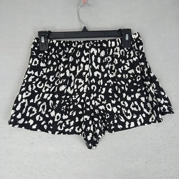 Lulus Casual Sexy Shorts Womens Size M Black Leopard Print Tie Waist Lightweight - Picture 6 of 7